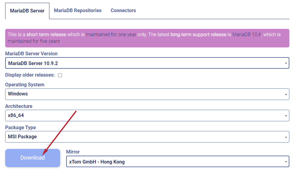 MariaDB 資料庫官方網頁